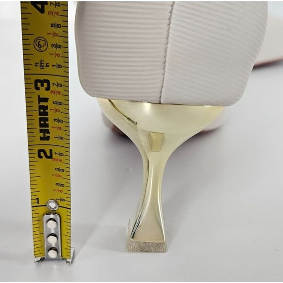 Elegant Womens Size 11 VenusCelia Pointed Toe Pumps Stiletto Gold Curved Heels - Picture 7 of 12